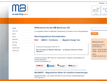 Tablet Screenshot of mb-electronic.de